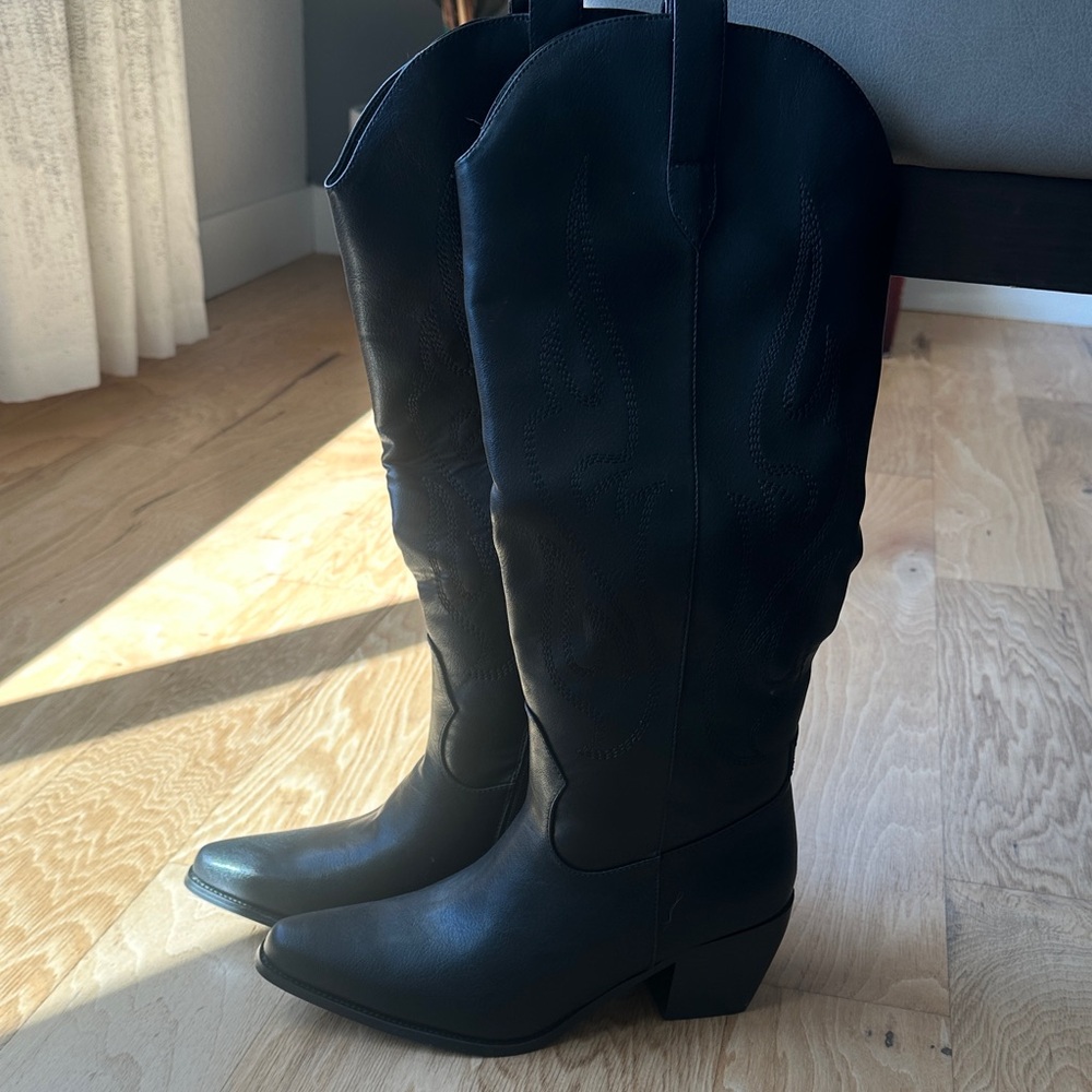 Amazon Black Heeled Boots for Women